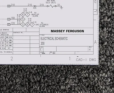 MASSEY FERGUSON CRAWLER LOADER 200 Electrical Wiring Diagram Manual • $209.30