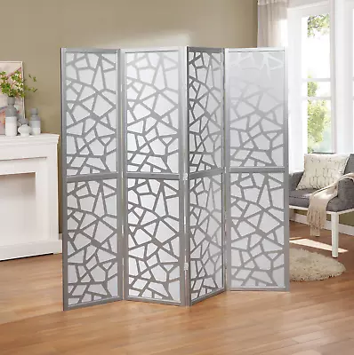 Giyano 4 Panel Screen Room Divider Sliver • $99.99