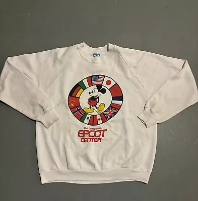 Vintage 1982 Mickey Mouse Sweatshirt Adult XL  Disney World Epcot Walt Disney*** • $21