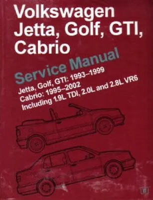 Volkswagen Jetta Golf GTI Cabrio Service Manual 1993-2002 : VG99 • $79.82