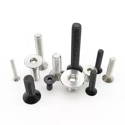 £1.25 • Buy 10/50 M2M2.5M3M4M5M6M8 Hex Allen Hexagon Socket Flat Countersunk Head Screw Bolt