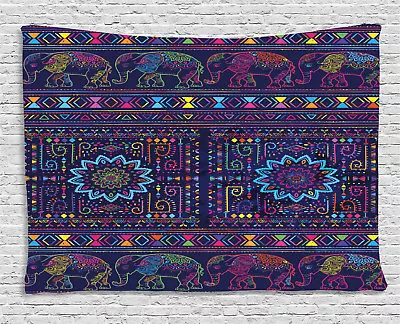 Moroccan Tapestry Middle Eastern Persia Print Wall Hanging Decor 80Wx60L Inches • $32.99