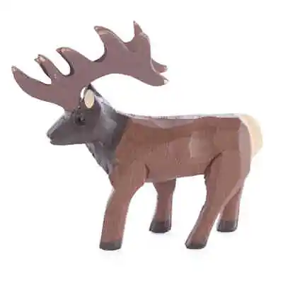 Judy's Stone House Design Package Of 6 Miniature Hand Carved Wood Elk • $18.84