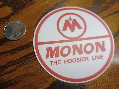 Monon Railroad  The Hoosier Line  Laminated Die-cut Vinyl Sticker • $5