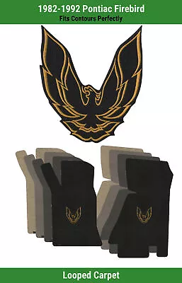 Lloyd Loop Front Mats For '82-92 Firebird W/Black/Gold Firebird Bird 2 • $138.99