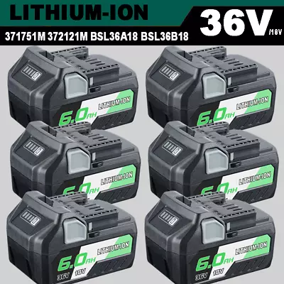 1~6X For HiKOKI Metabo HPT MultiVolt 36V 18V Battery BSL36B18 Li-Ion 37175M 6 AH • £40.98