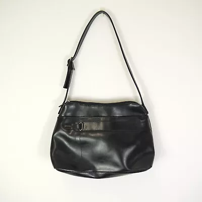 £0.99 • Buy Jane Shilton SW6 Vintage Black Leather Shoulder Bag Handbag