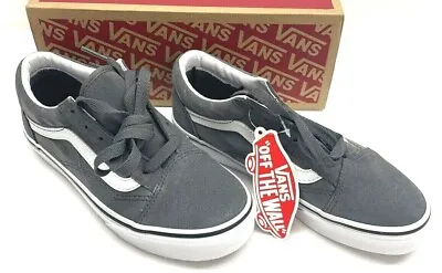 Vans Old Skool Pewter With Ghosted Flame Youth Shoes (choose Size) New • $23