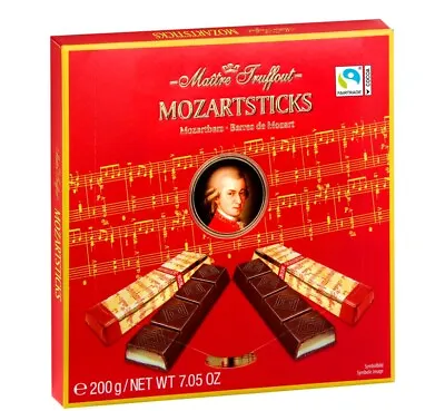 Maitre Truffout Chocolate Bar MOZART Sticks 200g GIFT BOX Product Of Germany • $9.99