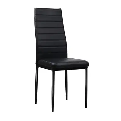 $160 • Buy Artiss Set Of 4 Dining Chairs PVC Leather - Black