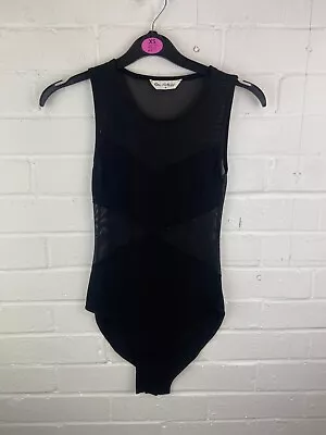 Miss Selfridge Black Bodysuit Uk Size 6 #JRA • £2.99