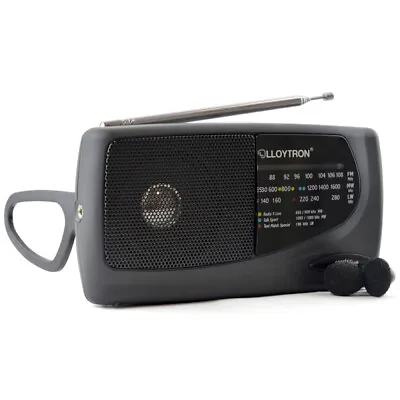 Lloytron Portable Sports 3 Band Radio MW FM With Earphones Classic  N3201 • £12.49