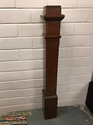 Antique Vtg Wood Staircase Newel Post 53 3/8” Tall X 6 7/8” X 6 5/8” • $225