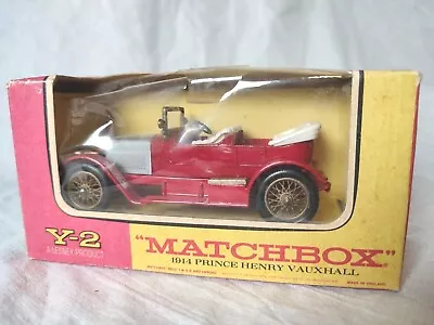 Matchbox Lesney Models Of Yesteryear Boxed 1914 Prince Henry Vauxhall Y2-3 1970 • £1