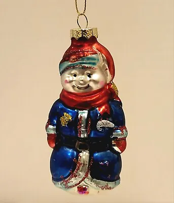Vintage Snowman Blown Mercury Glass Christmas Ornament ~ 3.5  • $9