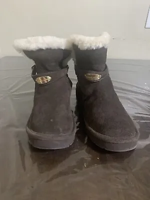 Michael Kors Brown Suede Fur Shearling Lined Winter Boots WOMENS SIZE 9M • $25