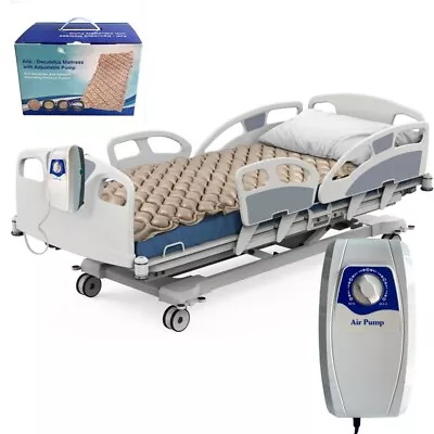 Medical Air Alternating Pressure Relief Mattress Topper W/Pump Soft Cushion Pad • $65.99