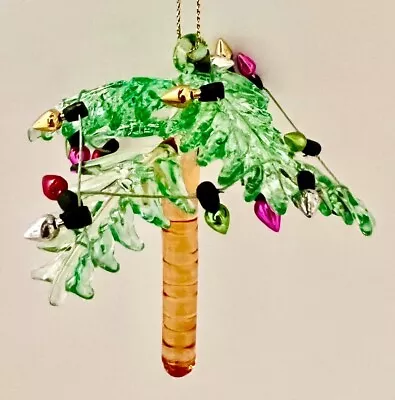 Primitives By Kathy PALM TREE Glass Ornament Holiday Christmas Tree Tropical • $10.99