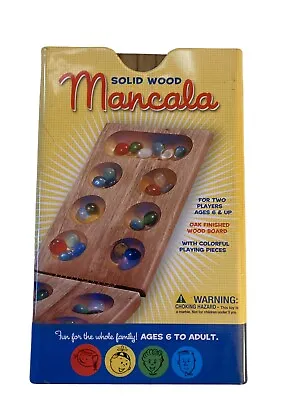 Mancala Solid Wood Game Board Folding VINTAGE • $10