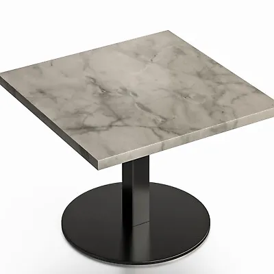 N.ITALIA | Bistro Lounge Table | White Marble | B:T 60 X 60 Cm | Shishatic G... • £87.67