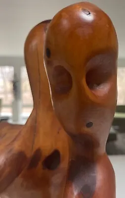 Vintage Abstract Biomorphic Figural Carved Wood Sculpture Mid Century Modern • $1650