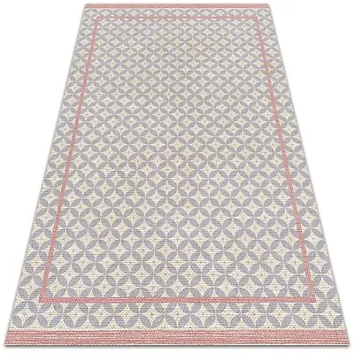 £36.95 • Buy Heavy Duty Outdoor Vinyl PVC Floor Mat Carpet Rug Circles And Frames 60x90