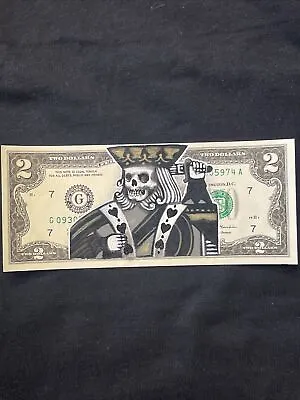 The Real KING2 Dollar Bill Original Painting Graffiti Art Street Art Gamble • $69