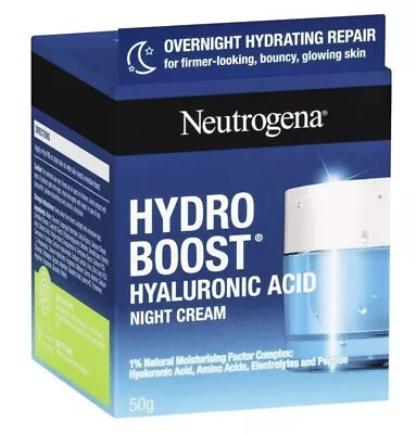 Neutrogena Hydro Boost Hyaluronic Acid Night Cream 50g • $25