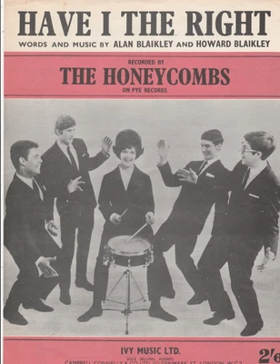 £2 • Buy The Honeycombs - Have I The Right      Song Sheet 1964