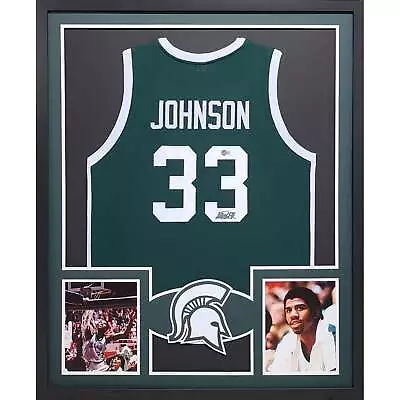 Magic Johnson Framed Signed Michigan State Jersey Beckett Autographed • $776.99