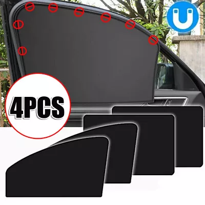 $15.98 • Buy 4x Magnetic Car Side Window Sun Shade Cover Visor Mesh Shield UV Block Protector