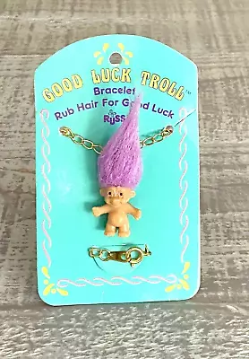 Vintage Troll Doll Good Luck Charm Bracelet By Russ • $6.99