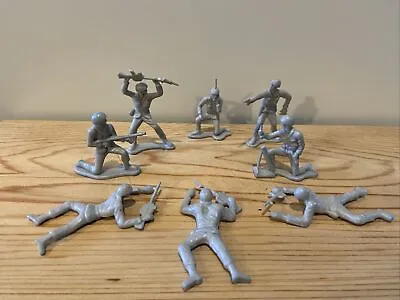 Military Light Gray Soldiers (8) Plastic Miniatures 2  Inch • $8.88