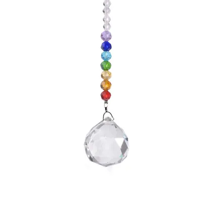 £6.20 • Buy Crystal Ball Suncatcher Chakra Window Hanging Rainbow Pendant Lights Garden