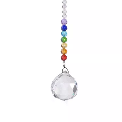 £6.20 • Buy Crystal Ball Suncatcher Chakra Window Hanging Rainbow Pendant Lights Garden