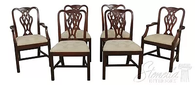 L57104EC: Set Of 6 BAKER Chippendale Mahogany Dining Room Chairs • $3295