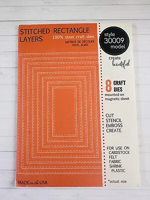 MEMORY BOX 30009 Stitched Rectangle LAYERS NESTING CRAFT Dies - RETIRED HTF • $14.99