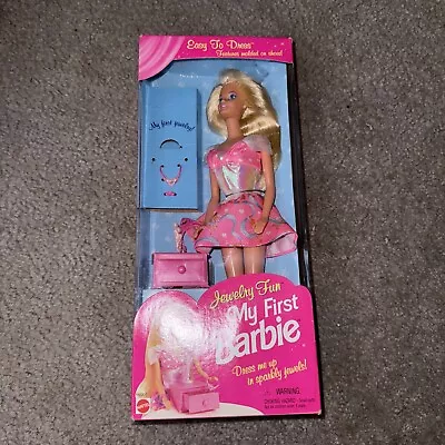 Jewelry Fun My First Barbie Doll Easy To Dress Blonde 1996 Mattel 16005 • $20