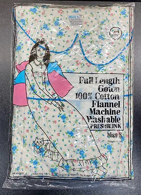 Vintage Full Length Gown SIZE 42 100% Cotton Machine Washable Cottagecore Miss K • $87.02