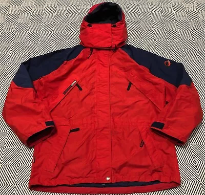 Men’s Vintage Mammut  GORETEX Red WATERPROOF JACKET Size XL • £64