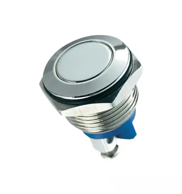 £8.99 • Buy 2x Momentary Plated Brass Push On Button Start Switch 20a 12v Vandal Resistant