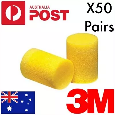 50 Pairs 3M E-A-R Classic Uncorded Earplugs PolyBag 312-1201 Class4 NRR29 AU • $27.94