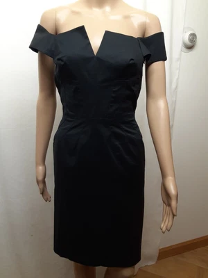 $55 • Buy NWT Z Spoke By Zac Posen NY Midnight Blue Off The Shoulder Cotton Dress Size 0