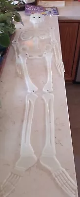  Vintage 5 Ft Glow In Dark  Flat Plastic Skeleton • $15