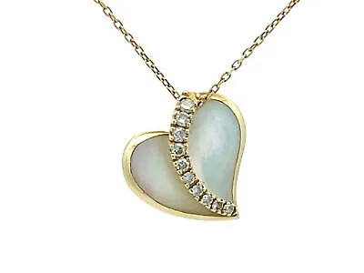 Na Hoku Diamond Heart Necklace In 14k Yellow Gold • $899