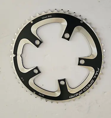 FSA Super Road Alloy Chainring 50t 5-bolt 110 BCD For 50x34 10 Spd WA122 Ti • $45