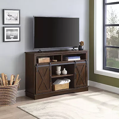 52  TV Stand Sliding Barn Door Console For TV's Up To 60  Entertainment Center • $209.99