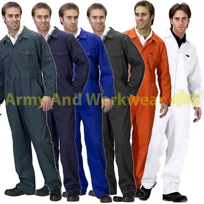 Adults Coverall Overalls Workwear Boilersuit Safety Work Stud Mens Overalls • $42.15