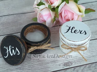 Wedding Ring Box Set. Personalized Wooden Ring Bearer. Bride And Groom Gift • $35