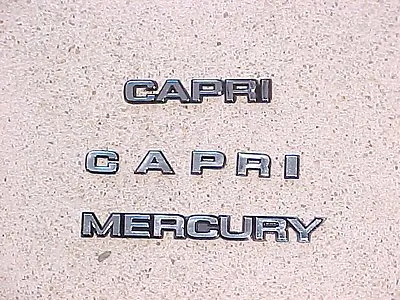 New 1979-1986 Mercury Capri Hood Lettering & Deck Lid 3-piece Emblem Set — Ppi • $39.99